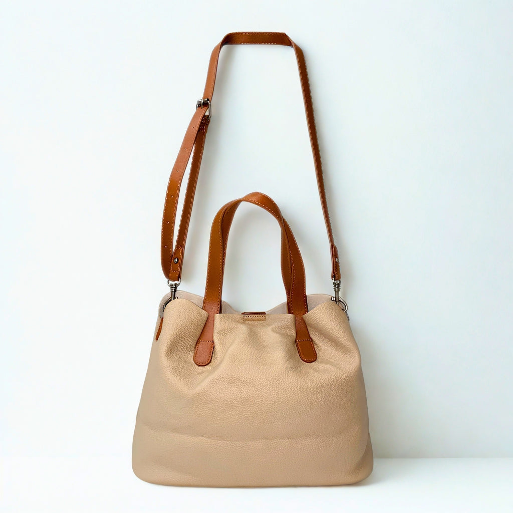 Wild Alice Beige Tote Sling Bag – side view