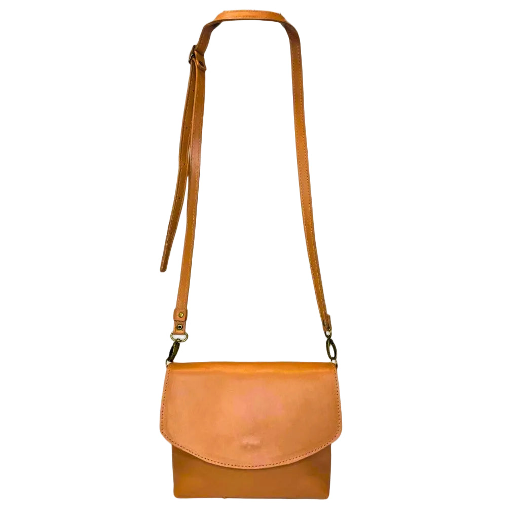 Gia Hazelnut Leather Morgan Sling Bag – product image 1