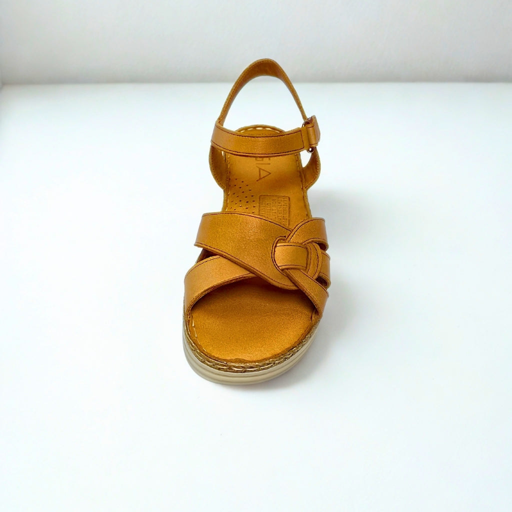 Gia coconut INTERTWINED flatform sandal