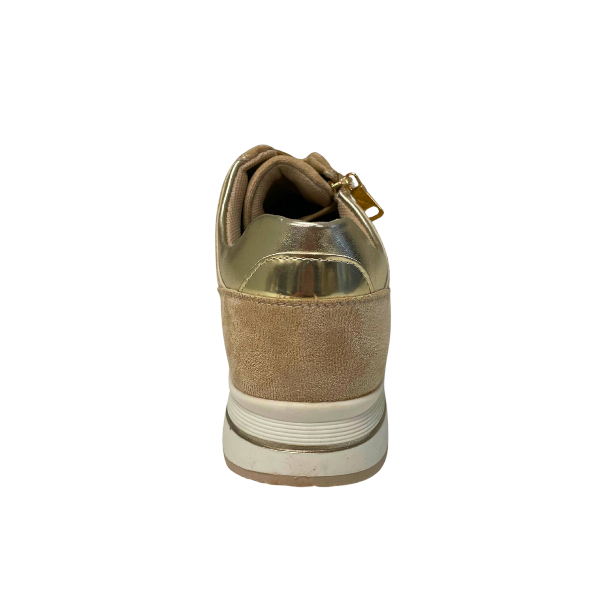 Detailed Lace Up Sneaker - Beige
