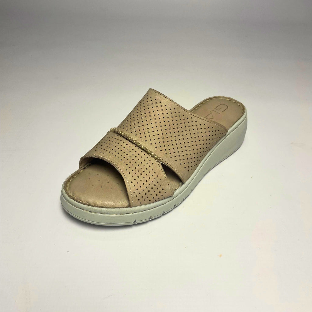 Gia stone PERFORATED flatform sandal