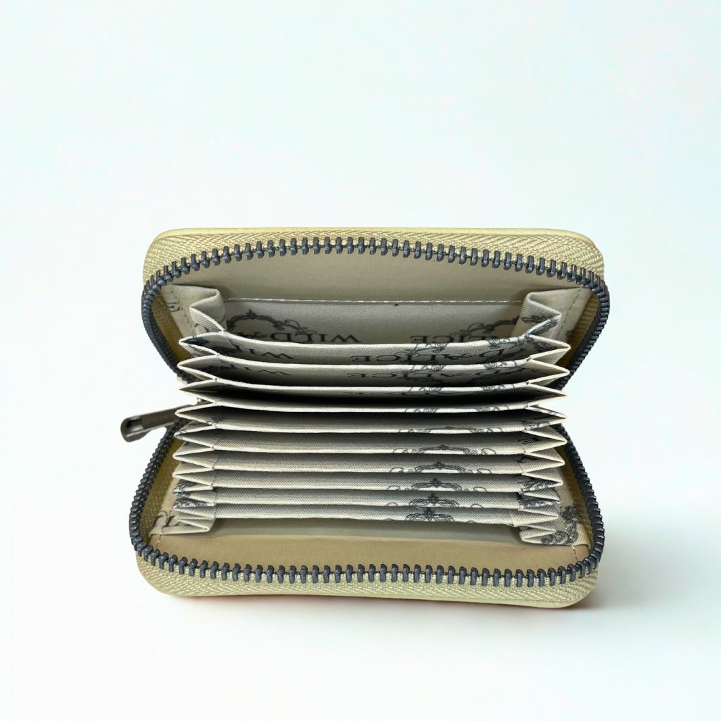 Wild Alice cream ZIP AROUND PURSE