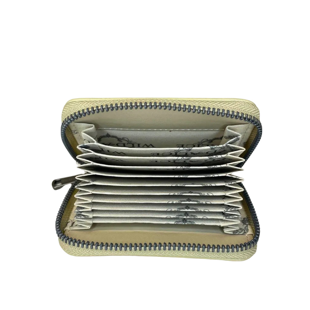 Wild Alice Cream Zip Around Purse – front view