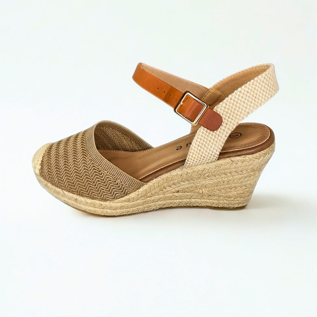 Queue khaki WOVEN espadrille wedge