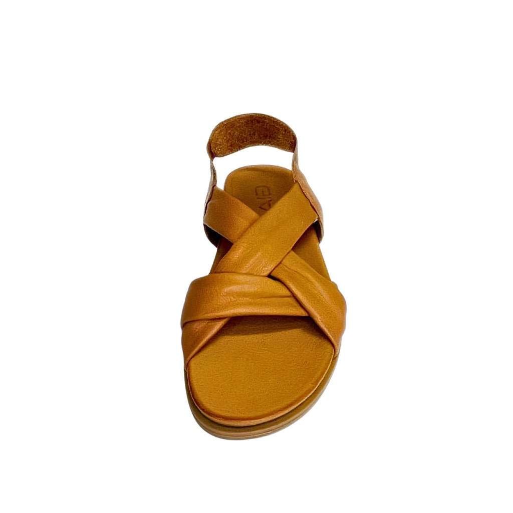 Gia Coconut Leather Cross Over Slingback Sandal â front view