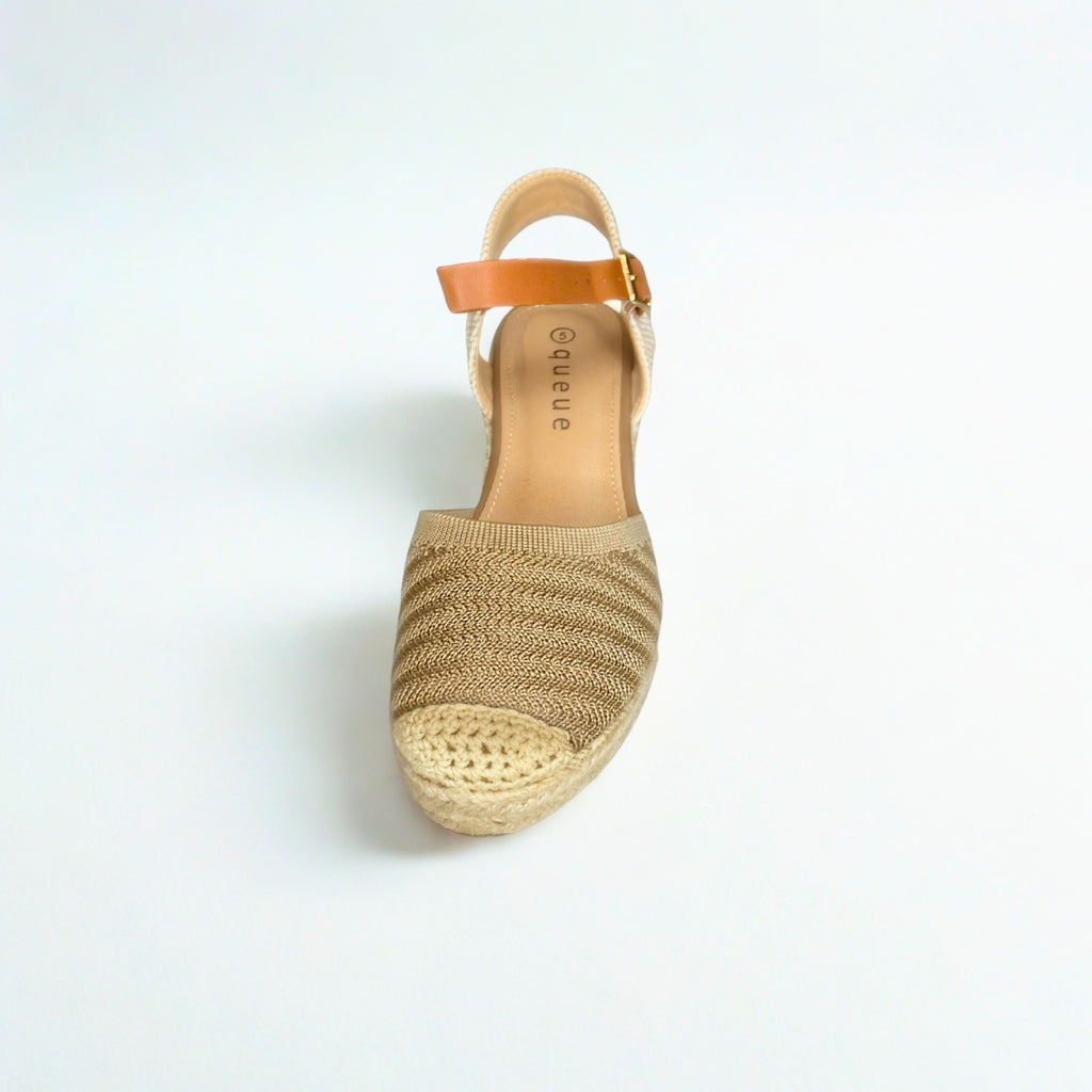 Queue khaki WOVEN espadrille wedge
