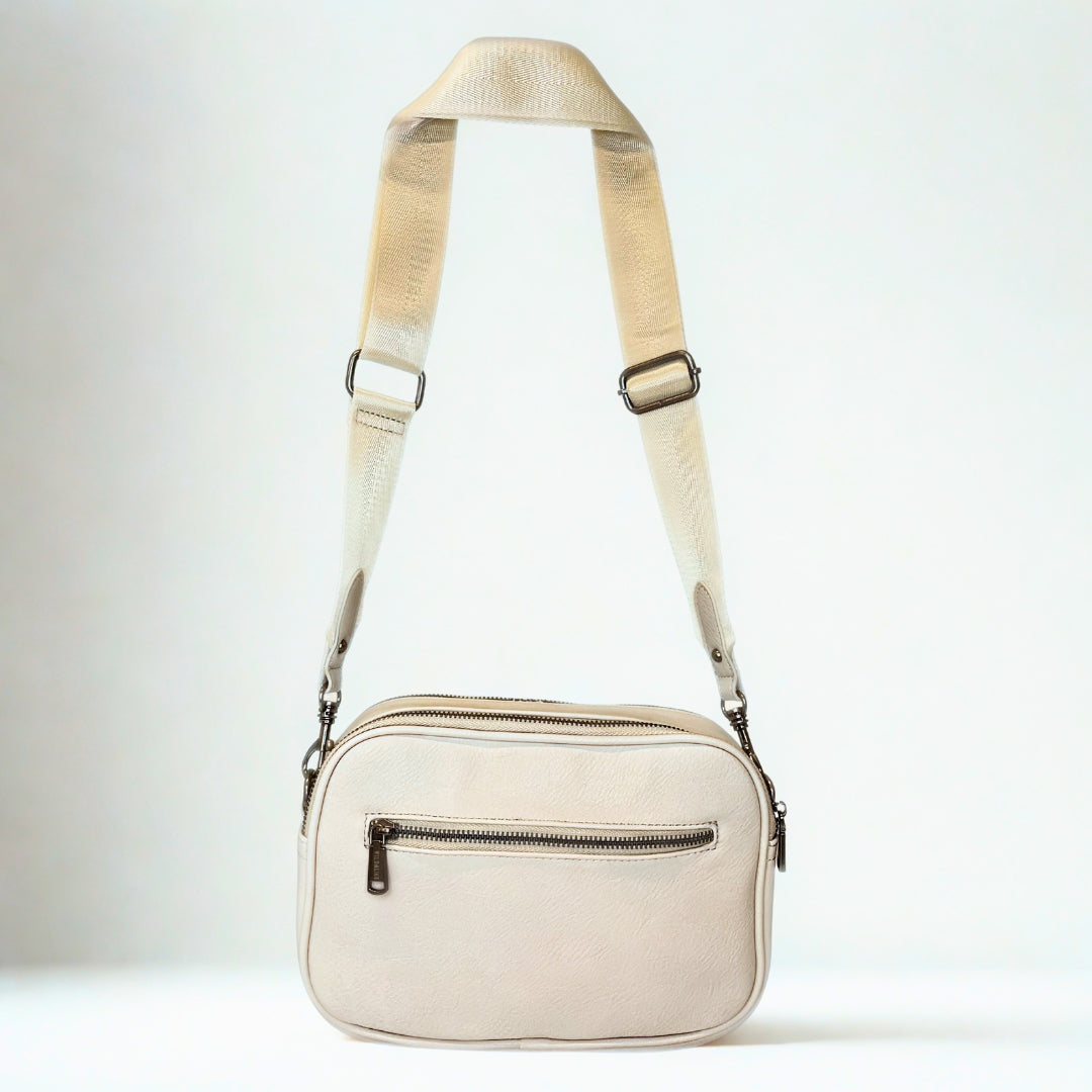 Wild Alice beige QUILT CROSSBODY bag