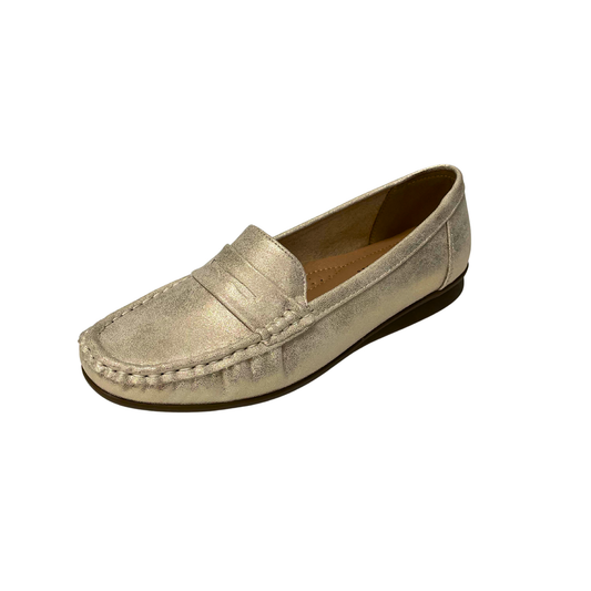 Savoy Slip On Moccasin - Gold Metallic