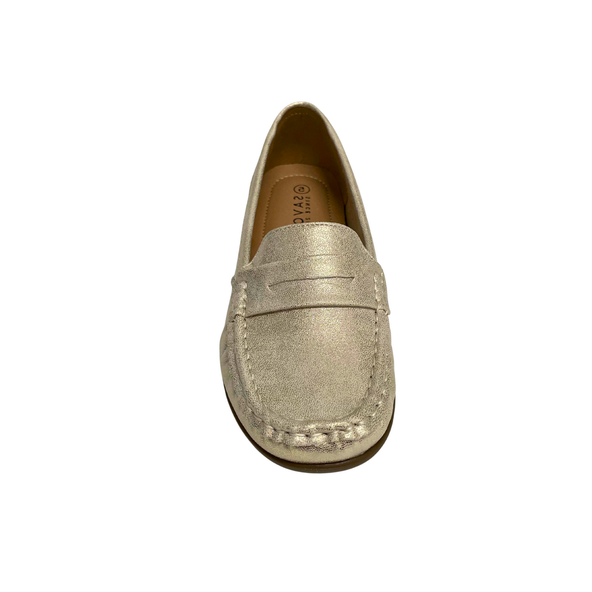 Savoy Slip On Moccasin - Gold Metallic