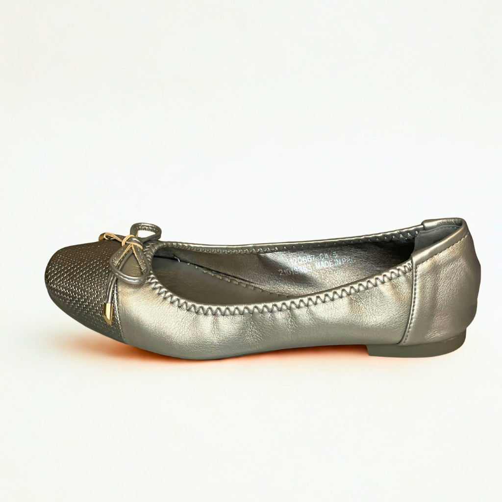 Wild Alice pewter METALLIC bow pump