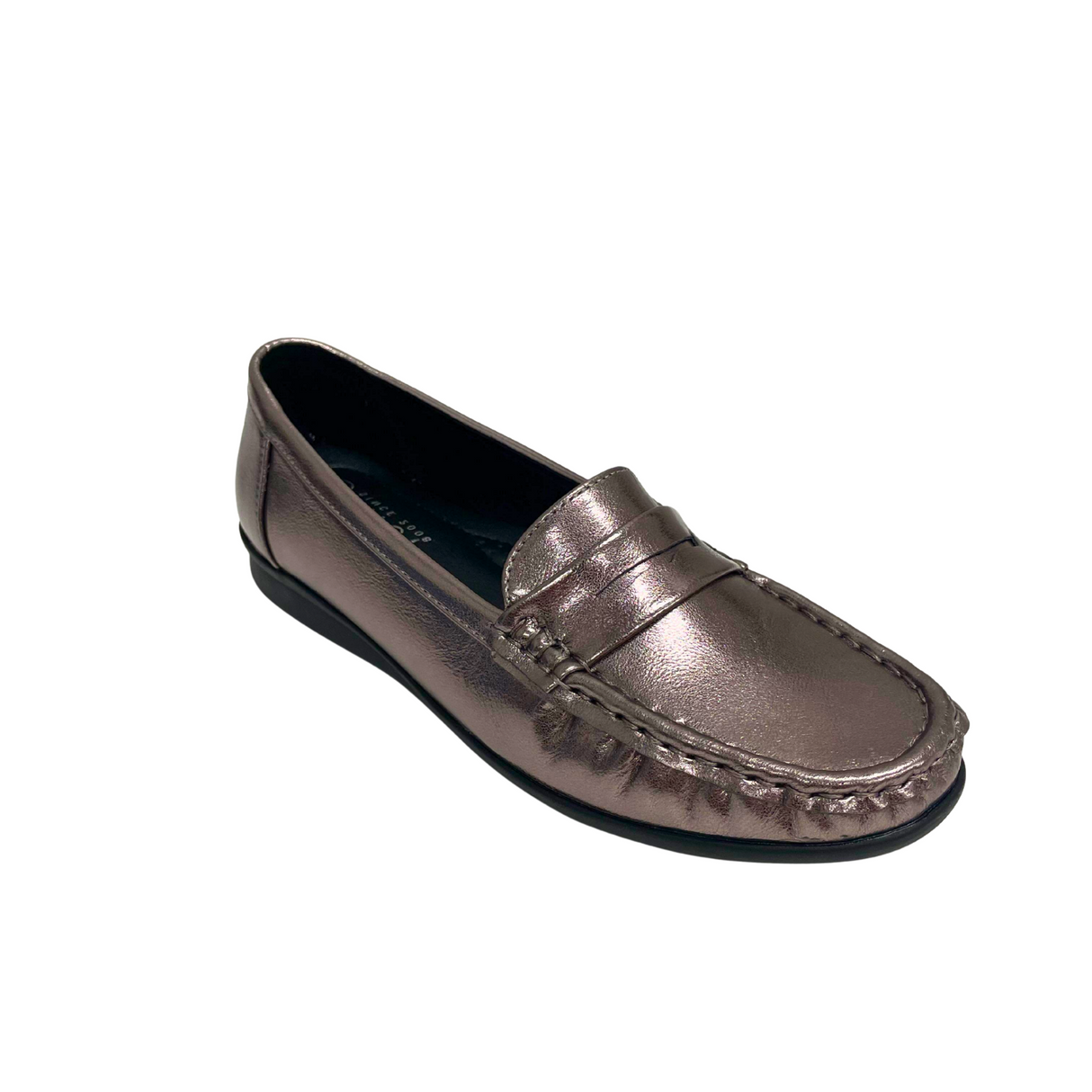 Savoy Slip On Moccasin - Silver/Pewter Metallic