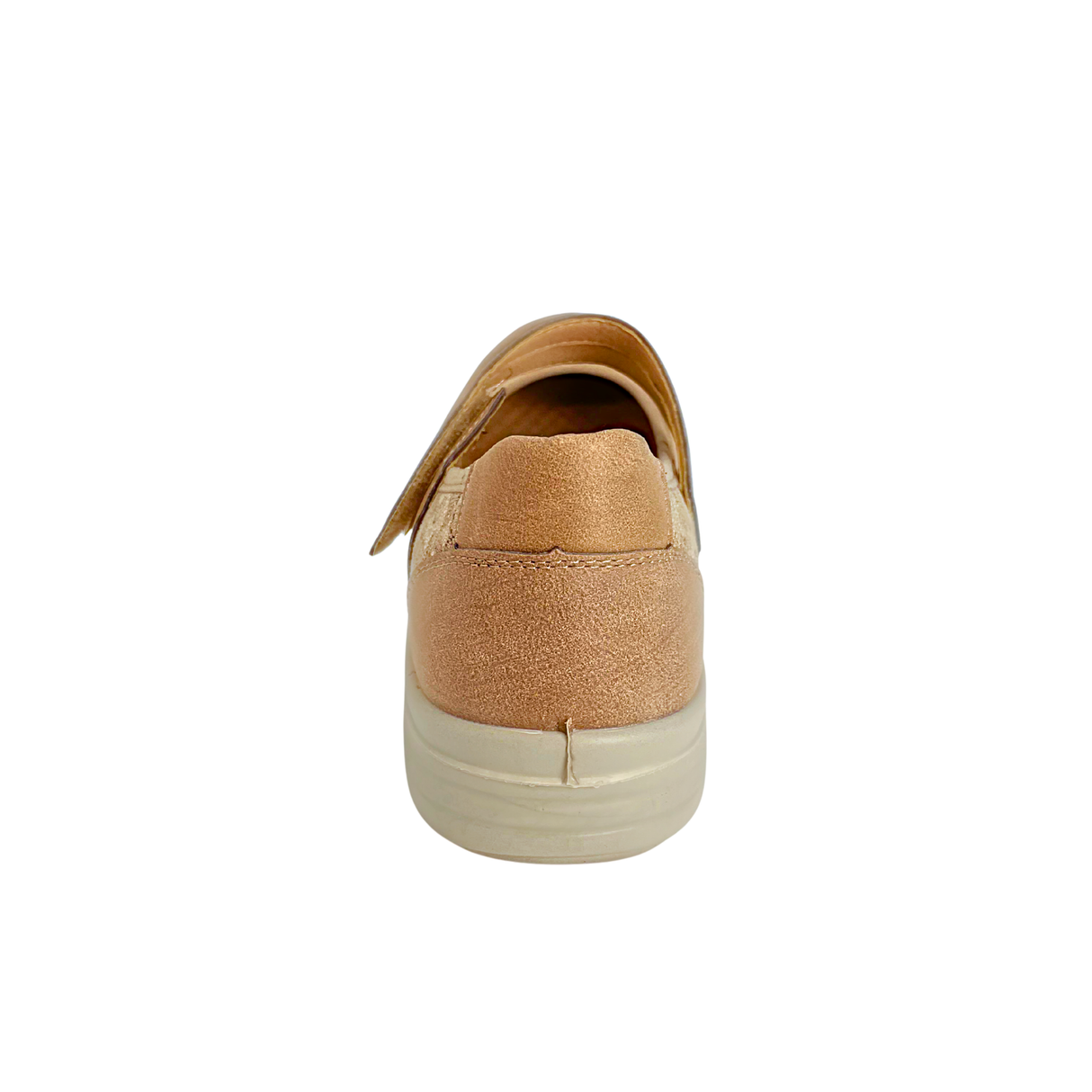 Cushion Walk Floral Comfort Strap Flats - Taupe – detail shot