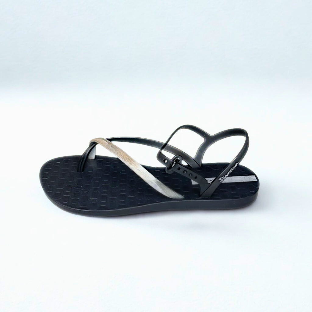 Ipanema black/silver ELEGANT TOE POST slingback sandal
