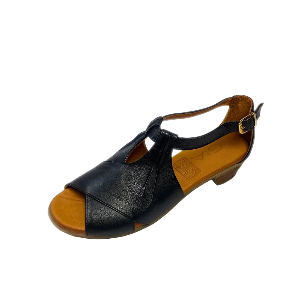 Gia Black Peep Toe Sandal – product image 1