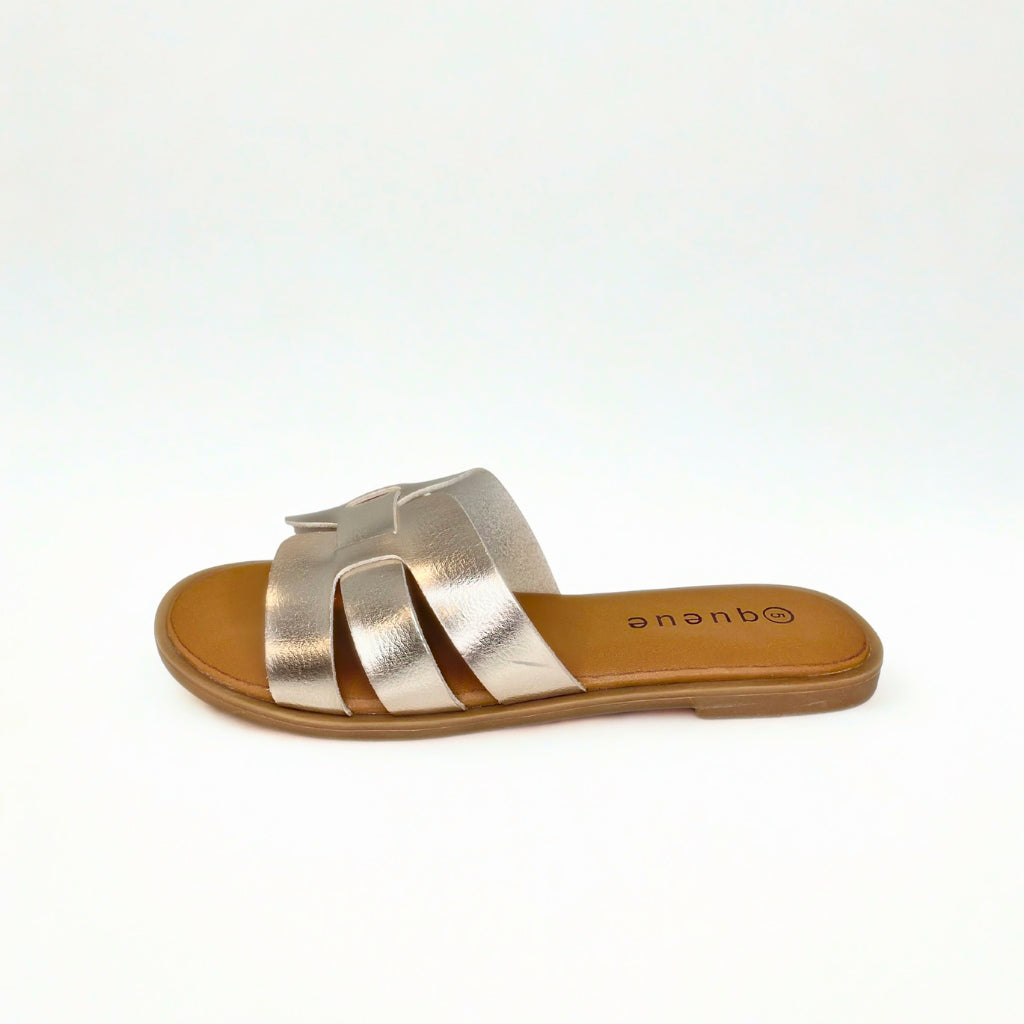 Queue champagne CUT-OUT LOOPED sandal