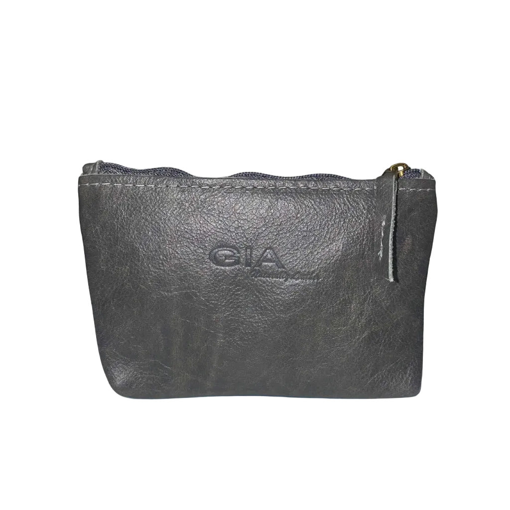 Gia Grey Double Zip Lipstick Purse – product image 1