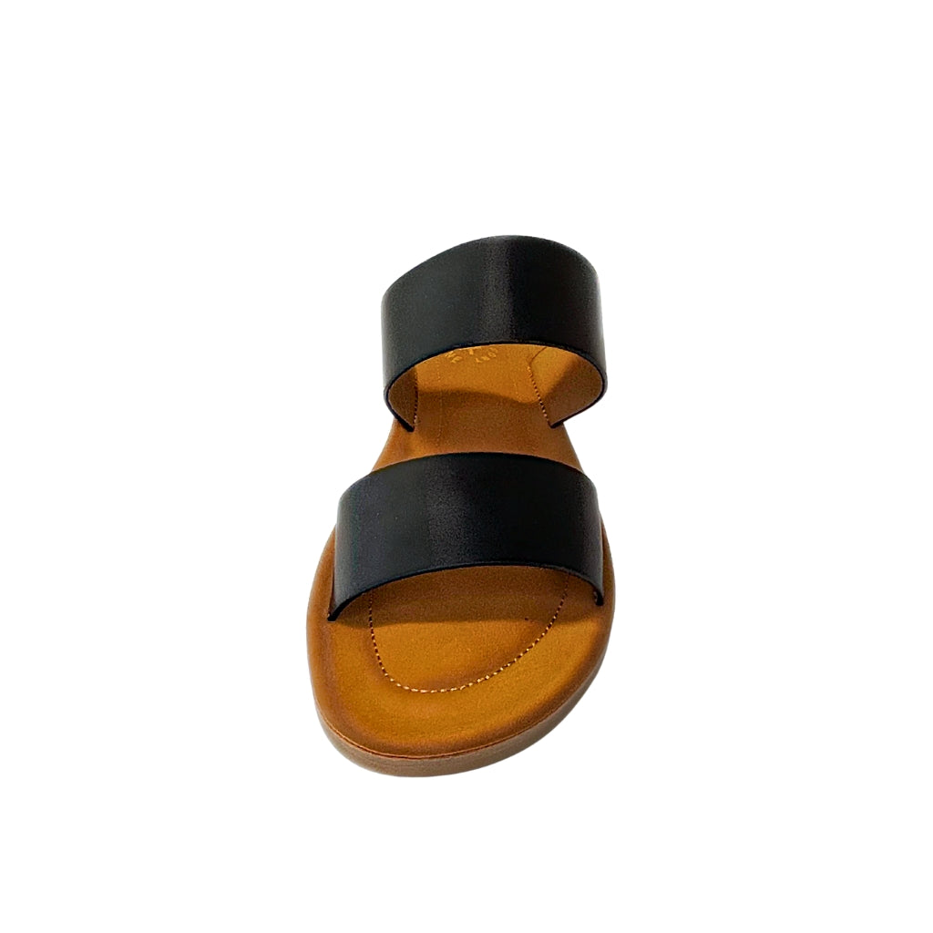 Footflex black DOUBLE STRAP comfort slip in