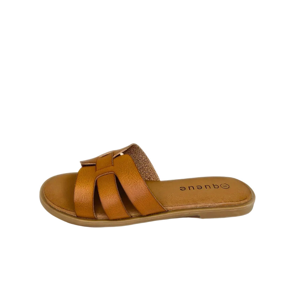 Queue Camel Cut-out Looped Sandal – side view