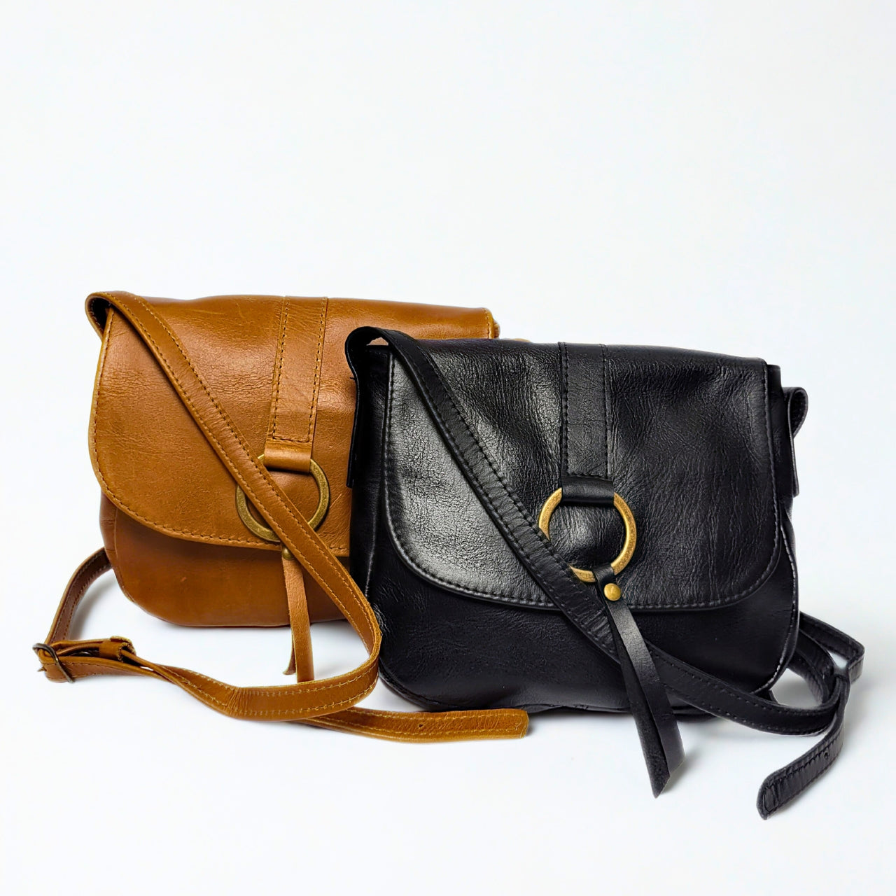 Gia SADDLE black bag