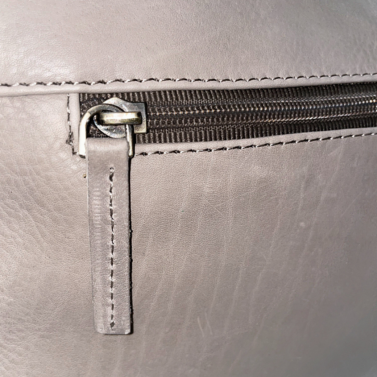 Gia Leather Curved Top Shoulder Bag - Taupe