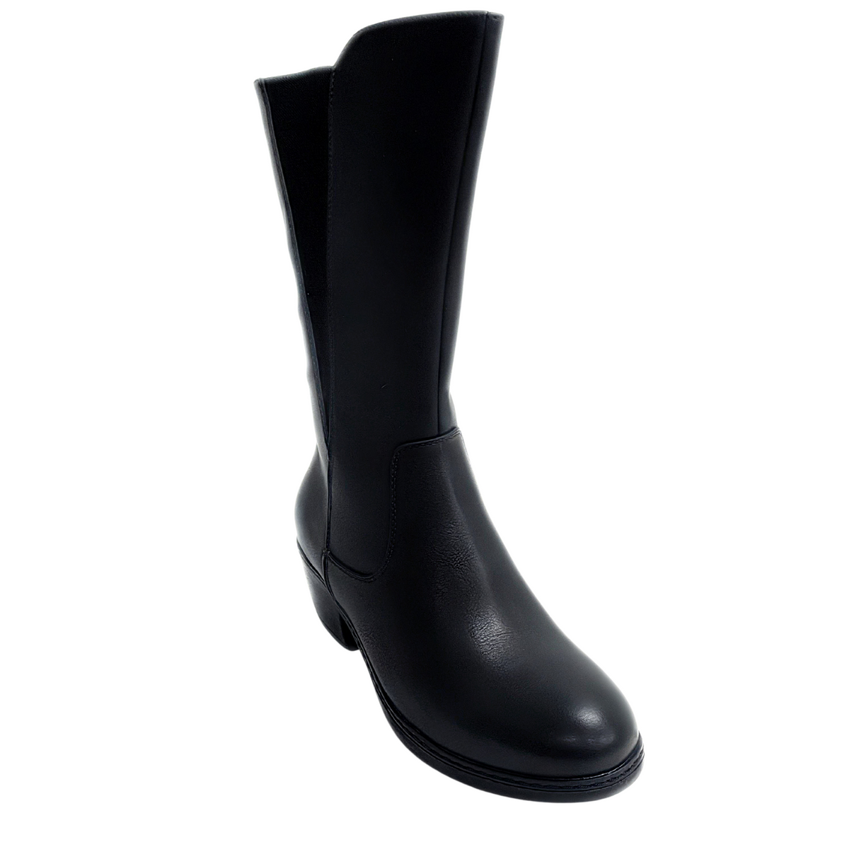 Savoy Long Block Heel Boot - Black