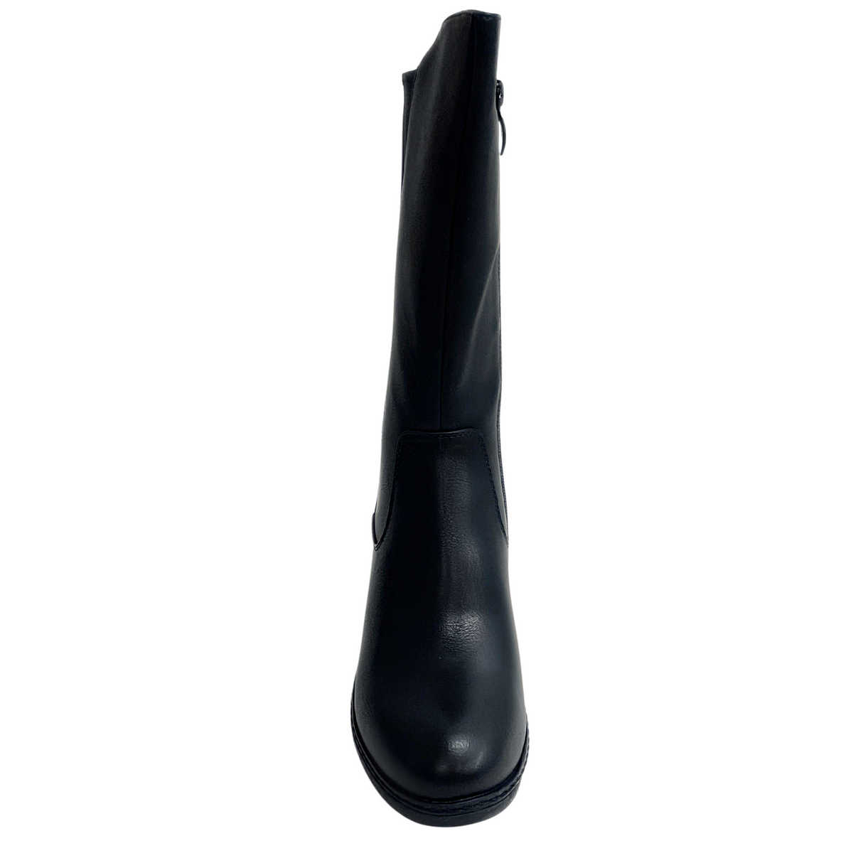 Savoy Long Block Heel Boot - Black