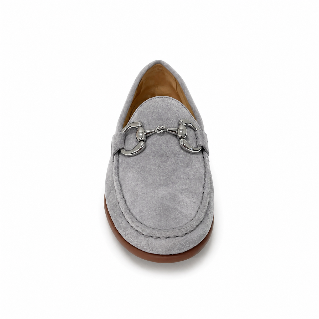 Gia Leather Horsebit Moccasin - Stone