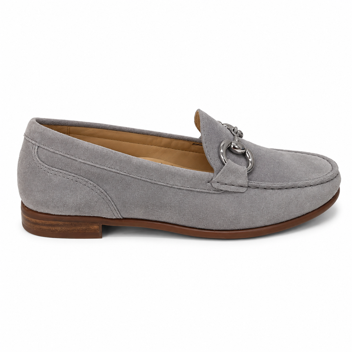 Gia Leather Horsebit Moccasin - Stone