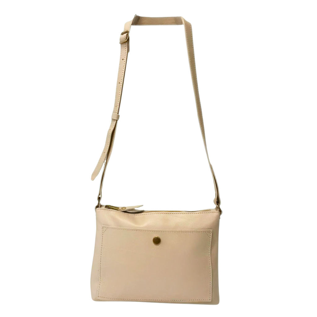 Gia Taupe Ted Cross Body Bag – side view