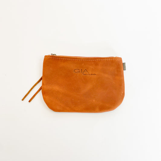 Gia brown leather purse