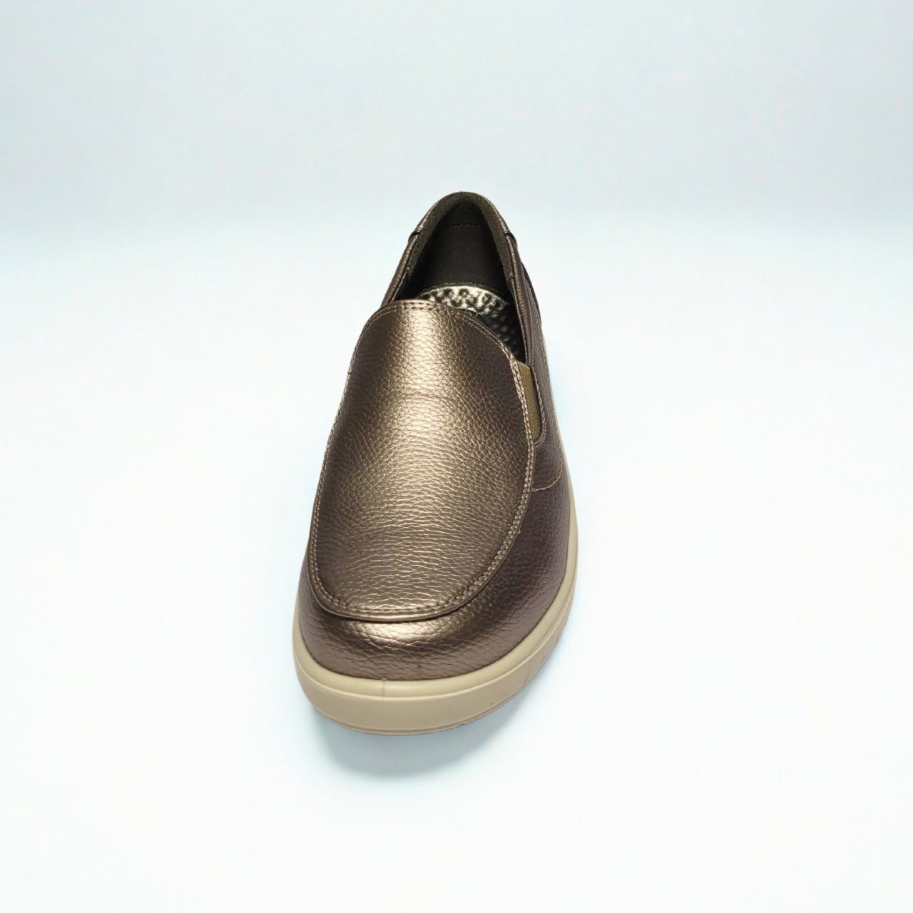 Cushion-Walk Pewter Slip-On – metallic textured upper with elasticated sides, soft padded insole, and lightweight casual design 4
