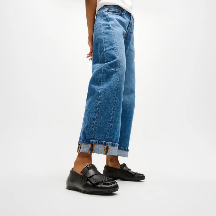 Fitflop DELICATO Leather fringe Loafers - Black