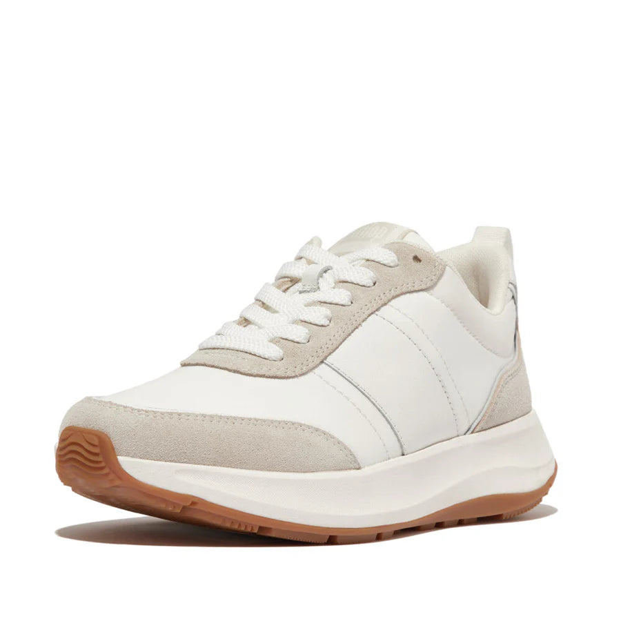 Fitflop F-mode Flow Fabric Flatform Sneaker - White