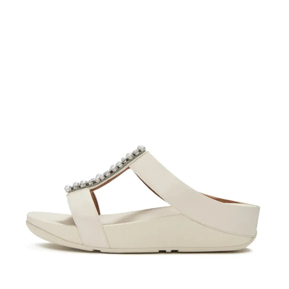 Fitflop Fino Pearls & Crystals H-Bar Sandal - Beige