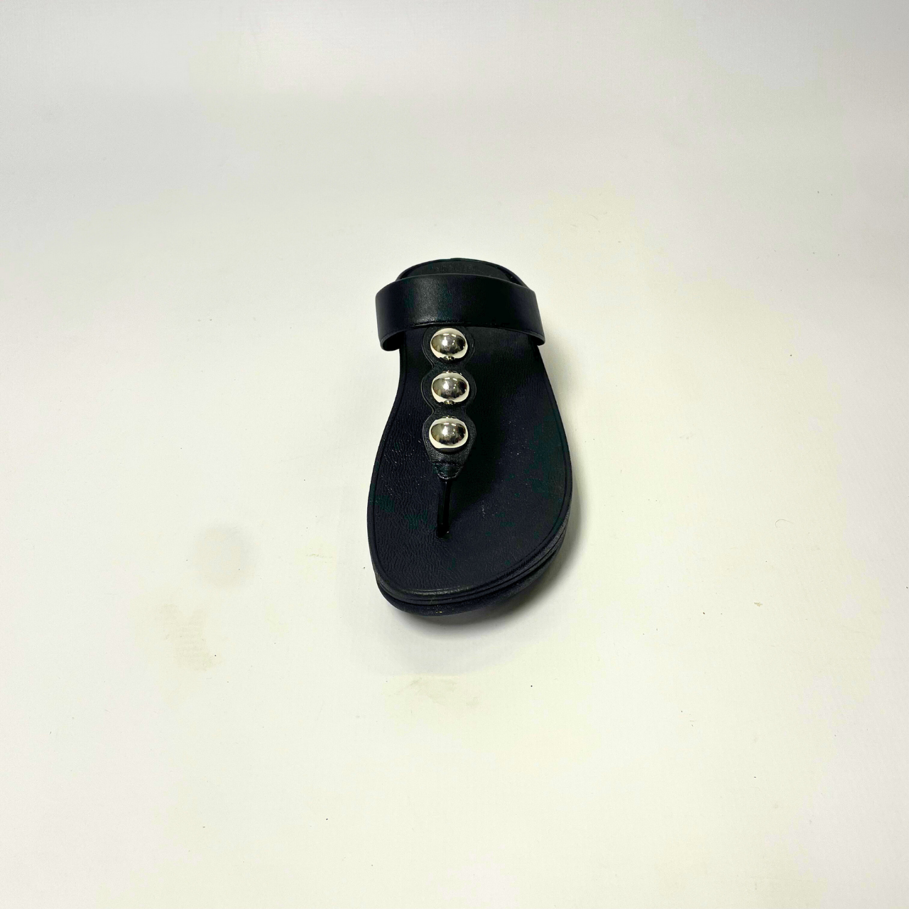 Fitflop FINO MIRROR-DOME LEATHER black sandal , casual and comfortable 4