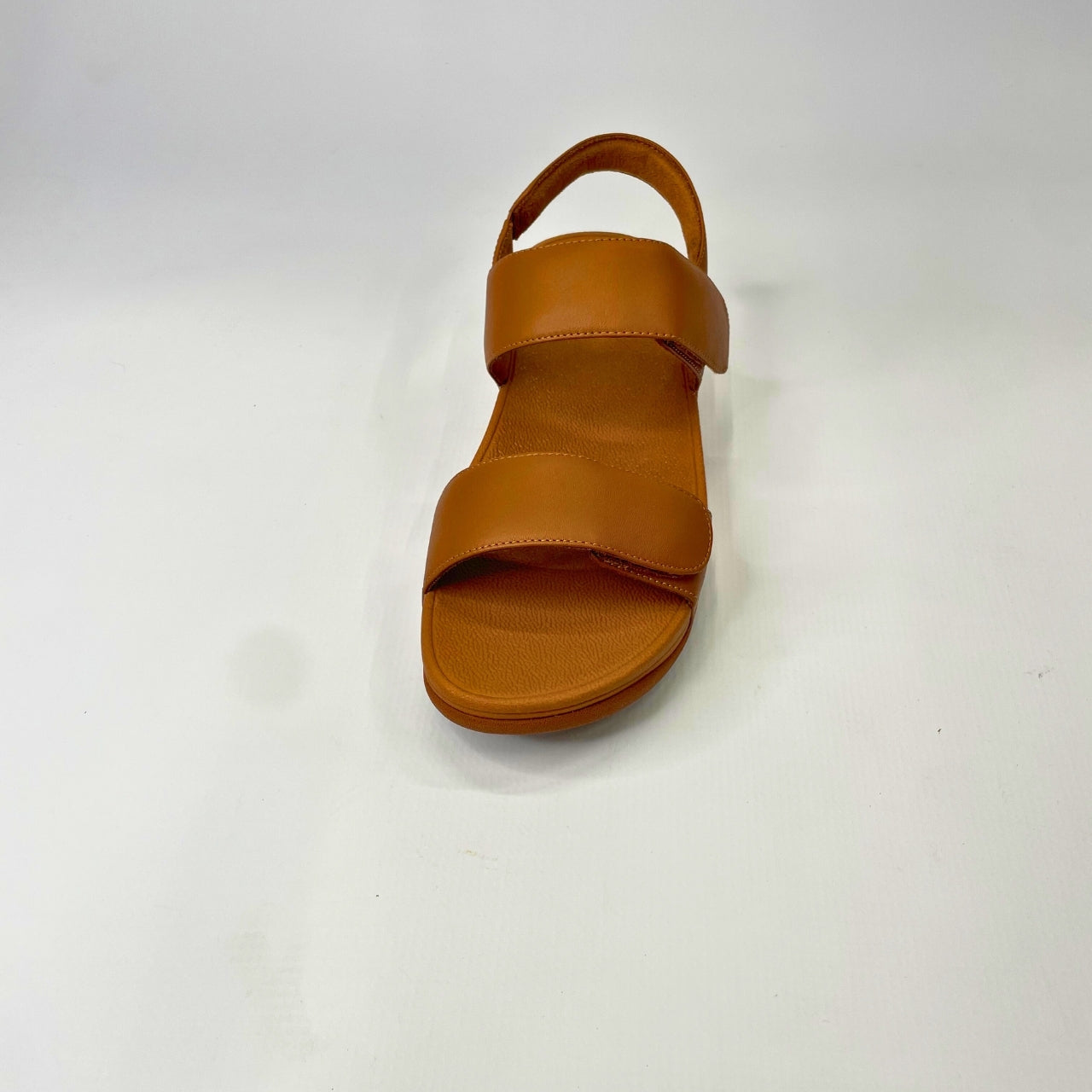 FitFlop Lulu Adjustable Leather Back-Strap tan sandal with cushioned Microwobbleboard midsole, microfibre lining & slip-resistant outsole. 4