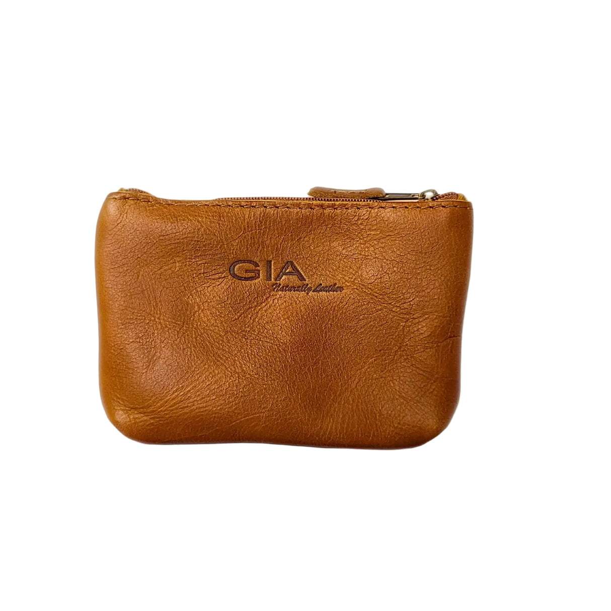 Gia Tan Double Zip Lipstick Purse, crafted from genuine leather. Features two secure zippered compartments for easy organization, perfect for lipstick, coins, and small essentials.
1