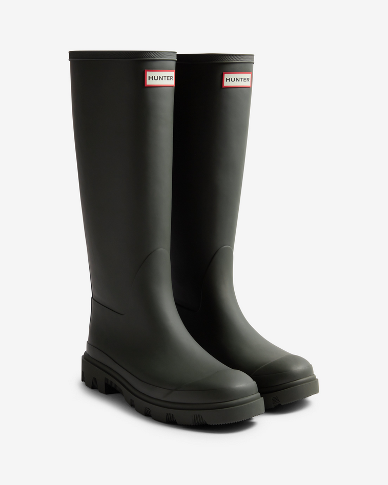 Hunter Downpour Tall Wellington olive waterproof rubber boot vegan lightweight 2