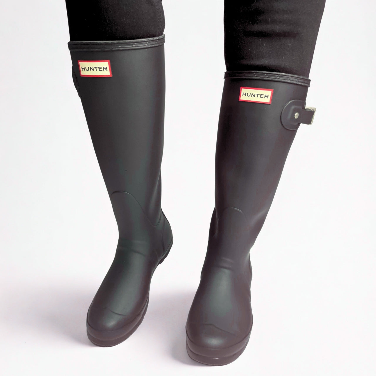 Hunter Original Tall black waterproof rubber Wellington boot vegan 1