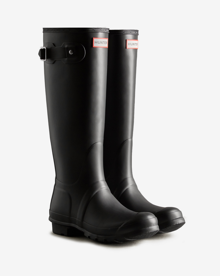Hunter Original Tall black waterproof rubber Wellington boot vegan 2