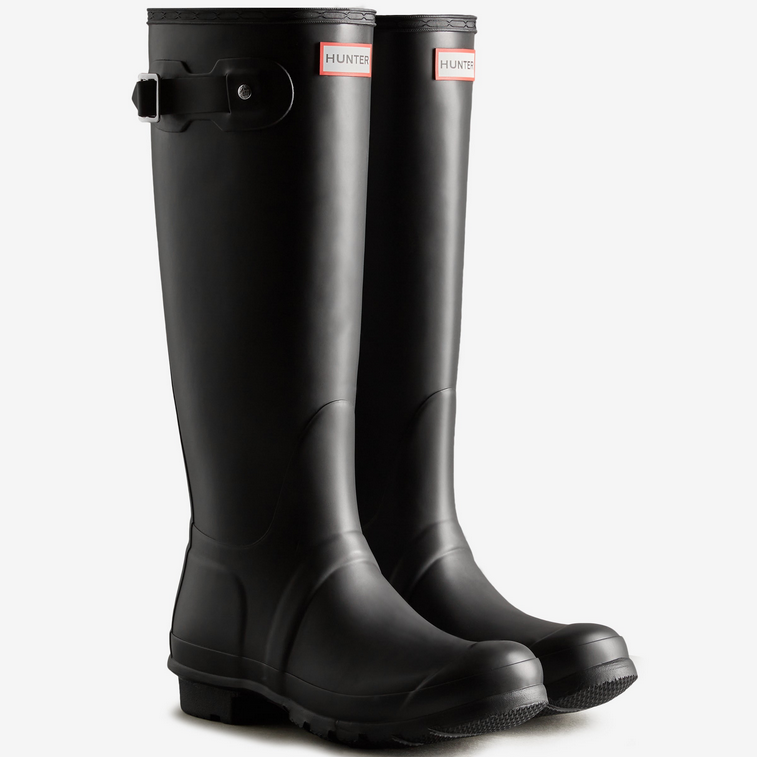 Hunter Original Tall black waterproof rubber Wellington boot vegan 2