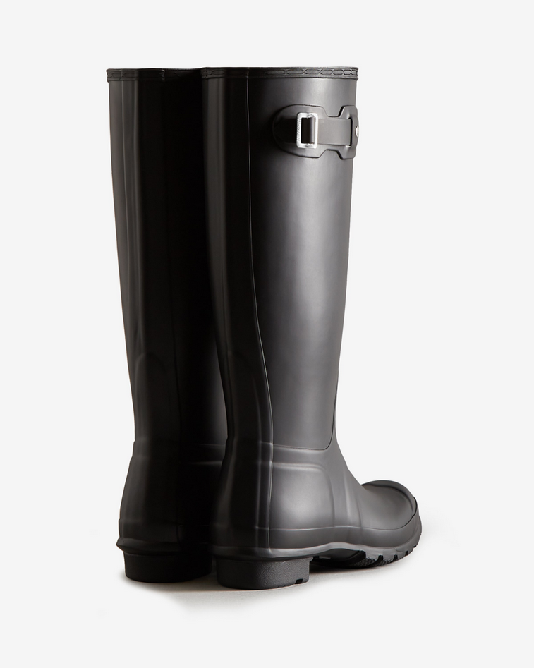Hunter Original Tall black waterproof rubber Wellington boot vegan 4
