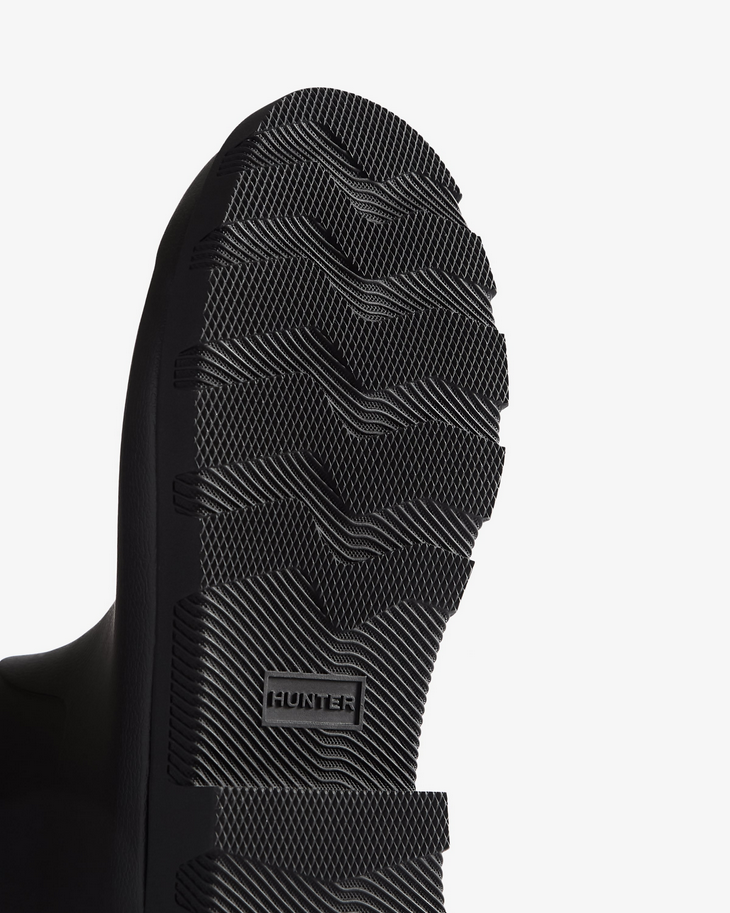 Hunter Men’s Downpour Field Adjustable Tall black waterproof rubber boot vegan 4