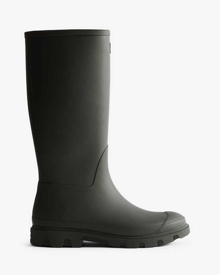 Hunter Men’s Downpour Tall olive waterproof rubber boot vegan lightweight 2