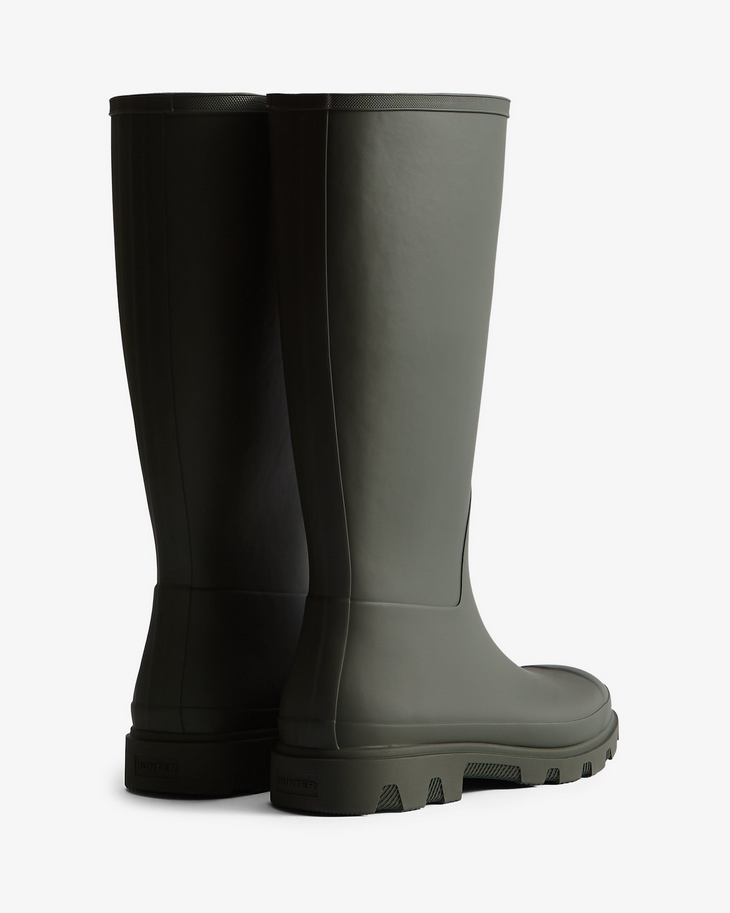 Hunter Men’s Downpour Tall olive waterproof rubber boot vegan lightweight 3