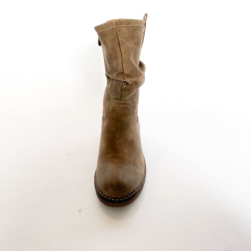 Savoy taupe wedge boot