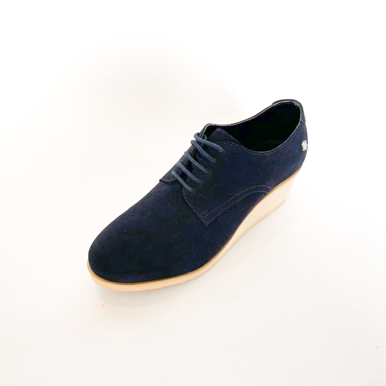 Nicci Tyler - Morrison leather navy wedge shoe