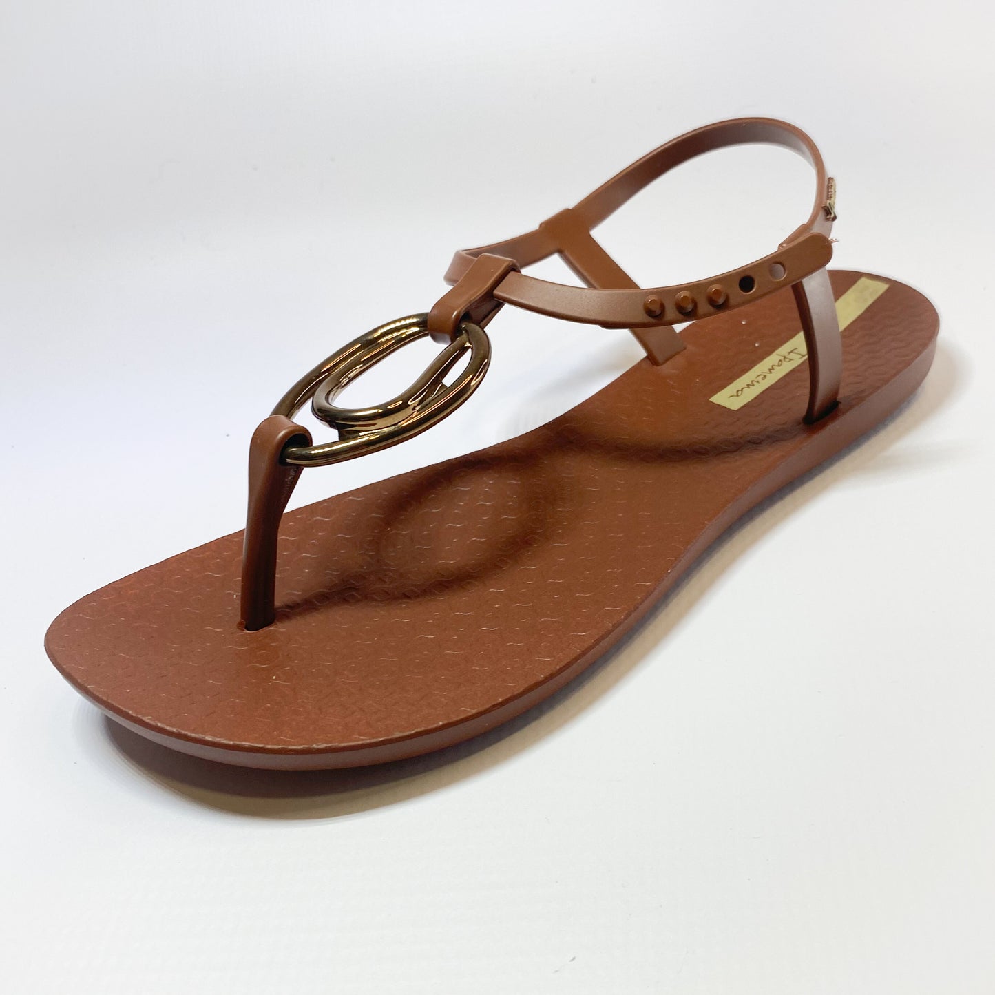 Ipanema brown hoop thong sandal
