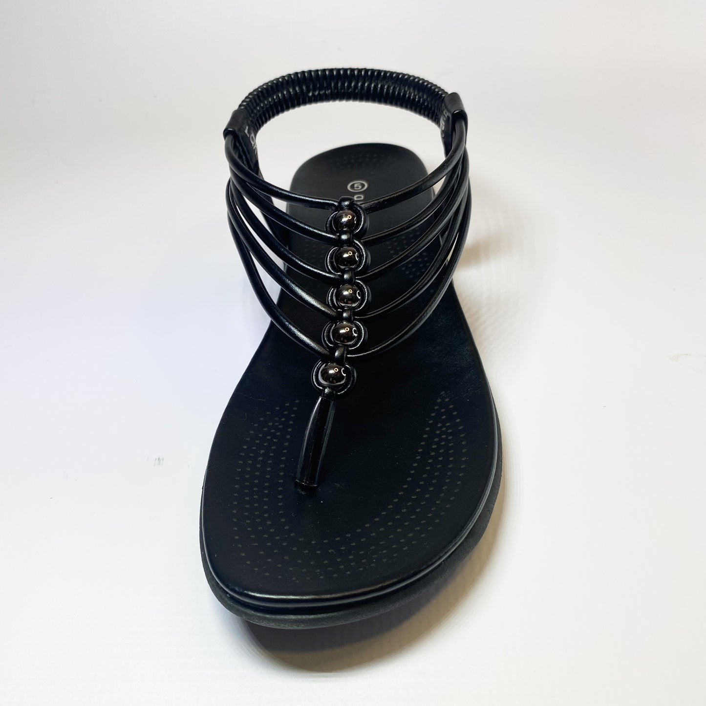 Queue black strappy flatform sandal
