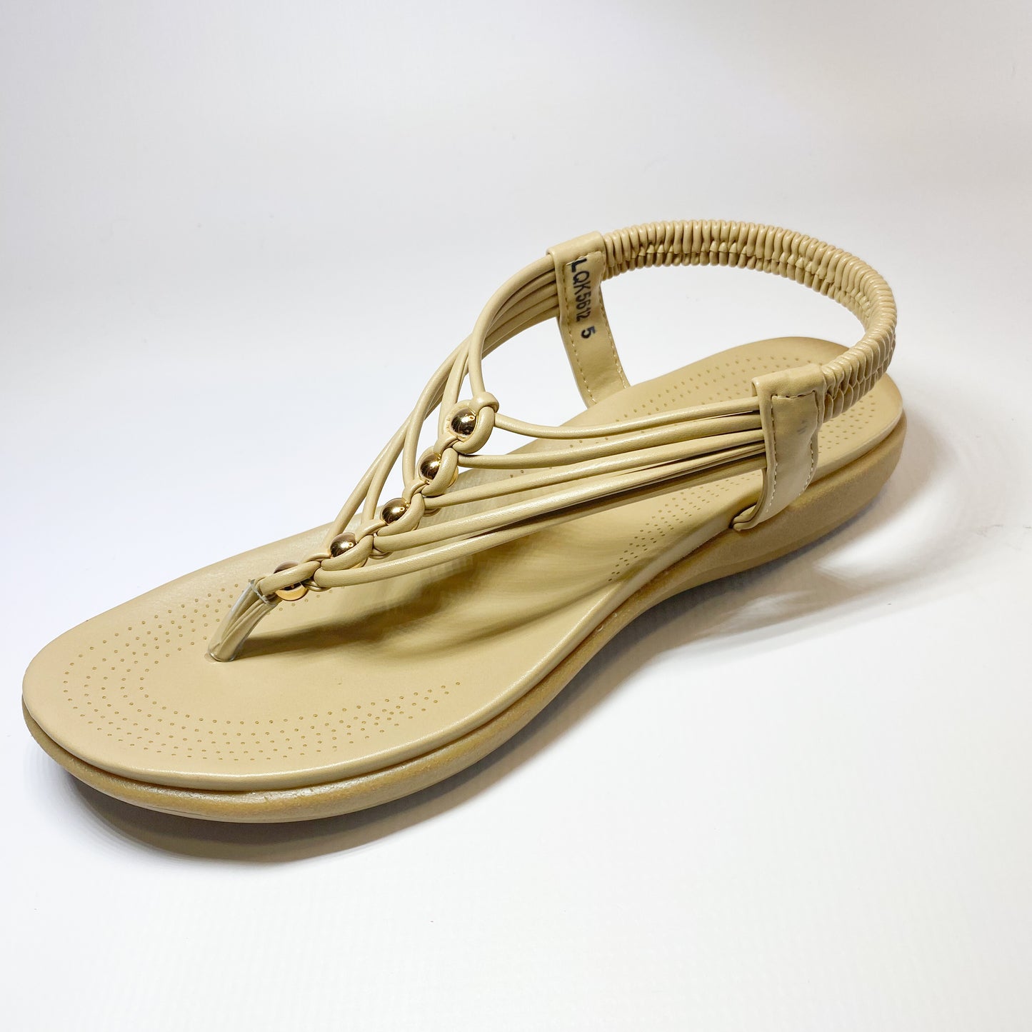 Queue nude strappy flatform sandal